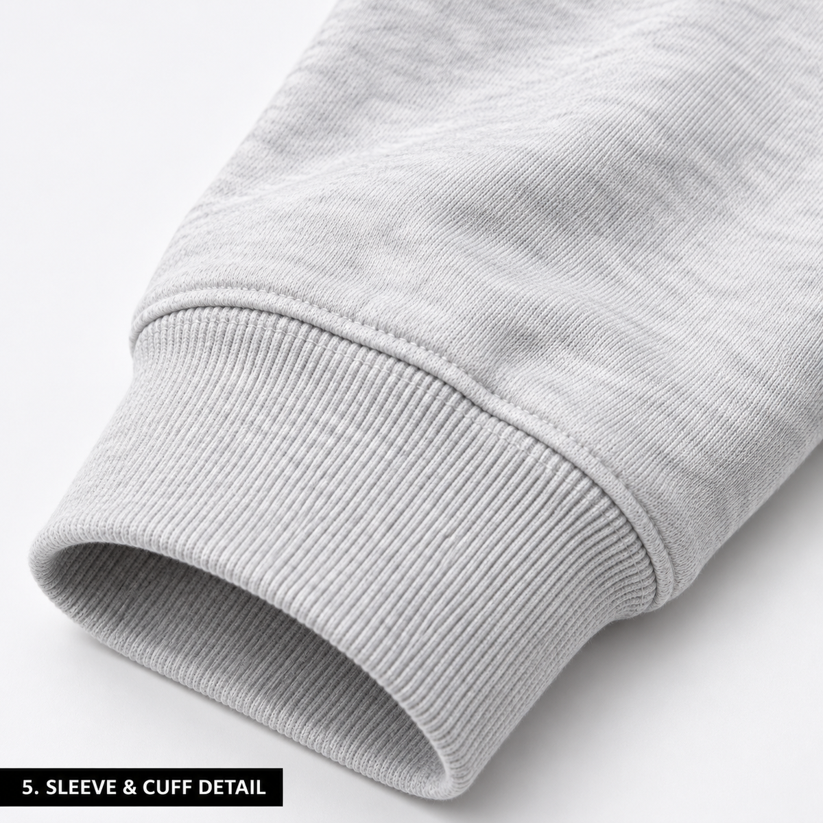 AshenWolf Oversized “Stay Wild” Embroidered Light Grey Cotton Fleece Hoodie (320 GSM) | Made in Bangladesh