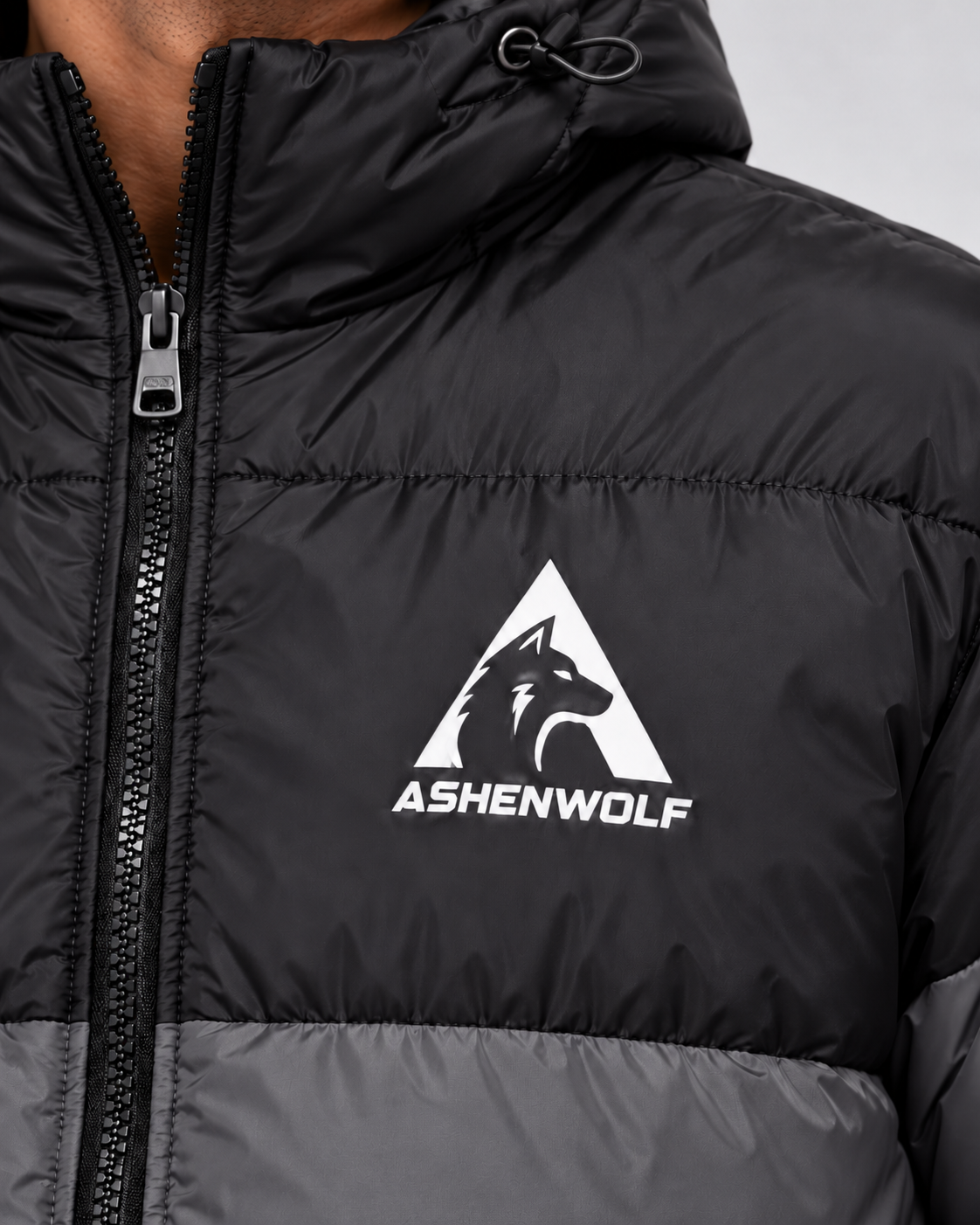 Ashenwolf 3-Layer Puffer Jacket – Premium Water-Resistant Tapeta Outerwear