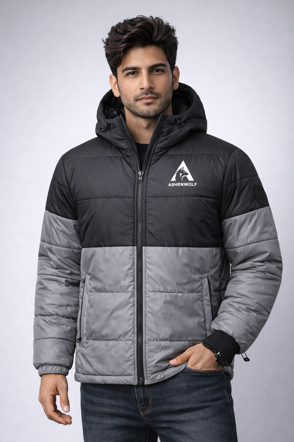 Ashenwolf 3-Layer Puffer Jacket – Premium Water-Resistant Tapeta Outerwear