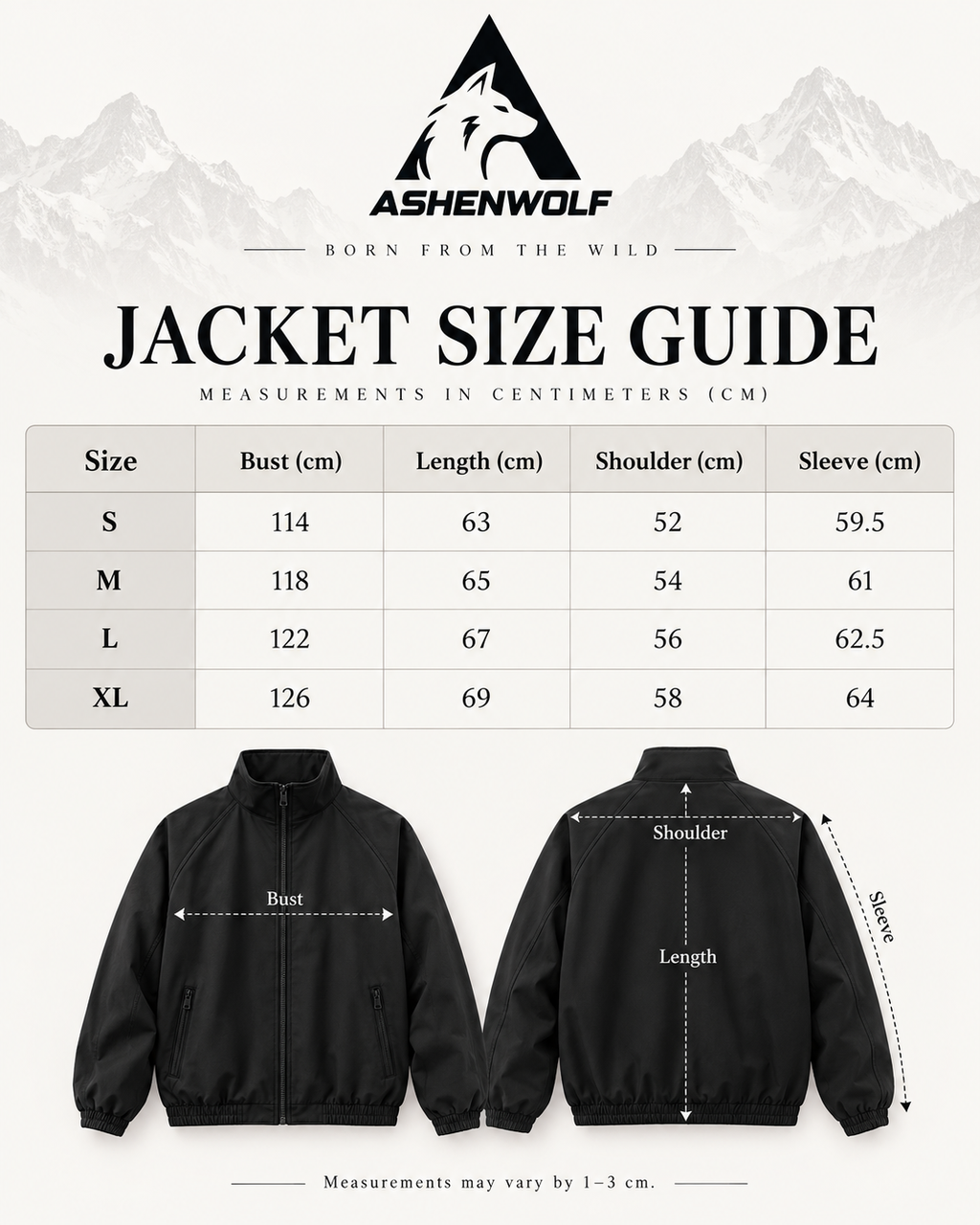Ashenwolf 3-Layer Puffer Jacket – Premium Water-Resistant Tapeta Outerwear