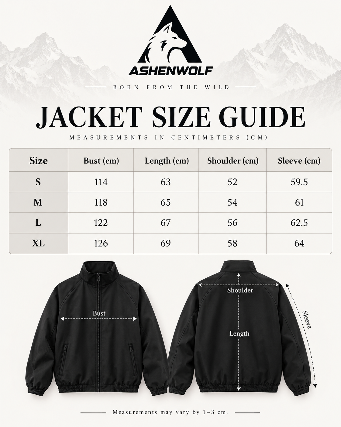 Ashenwolf 3-Layer Puffer Jacket – Premium Water-Resistant Tapeta Outerwear