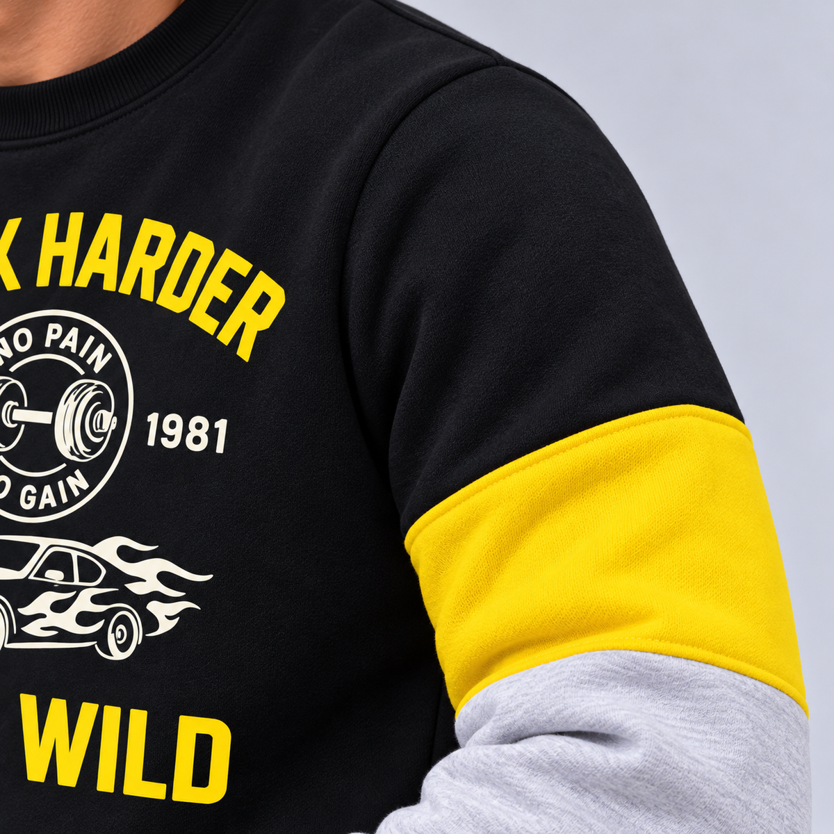 Ashenwolf Work Harder Stay Wild Graphic Sweatshirt