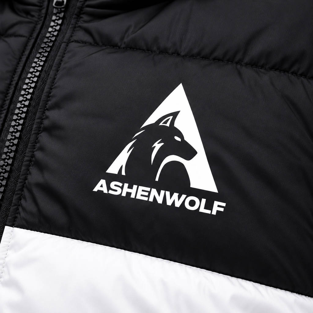 Ashenwolf 3-Layer Puffer Jacket – Premium Water-Resistant Tapeta Outerwear