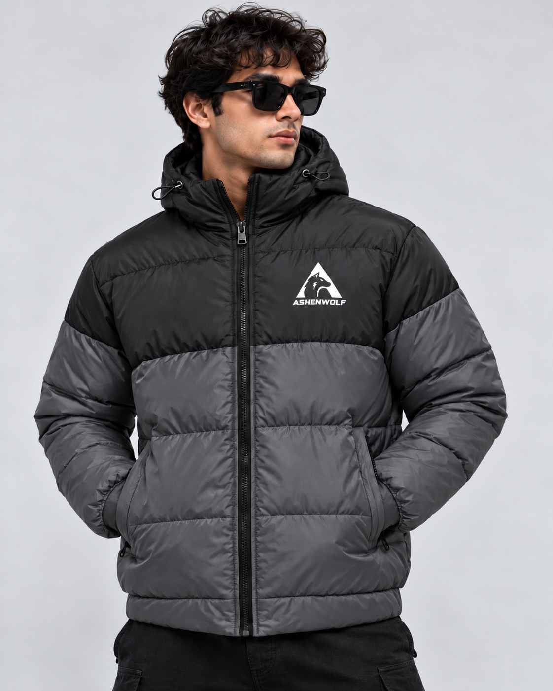 Ashenwolf 3-Layer Puffer Jacket – Premium Water-Resistant Tapeta Outerwear