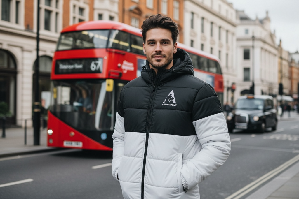 Ashenwolf 3-Layer Puffer Jacket – Premium Water-Resistant Tapeta Outerwear
