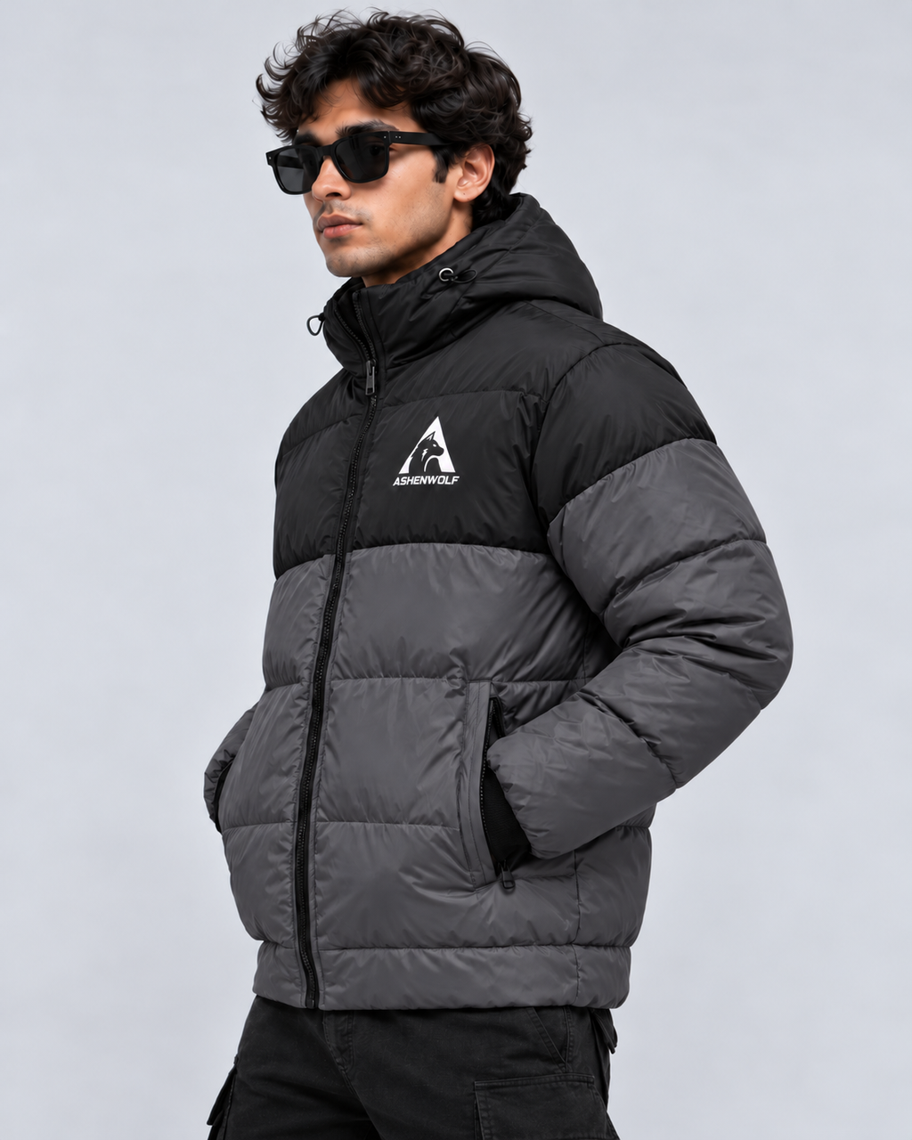 Ashenwolf 3-Layer Puffer Jacket – Premium Water-Resistant Tapeta Outerwear