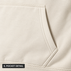 AshenWolf Oversized “Rise Above” Cream Cotton Fleece Hoodie (320 GSM) | Made in Bangladesh