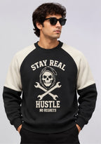 Ashenwolf Stay Real Hustle Graphic Sweatshirt